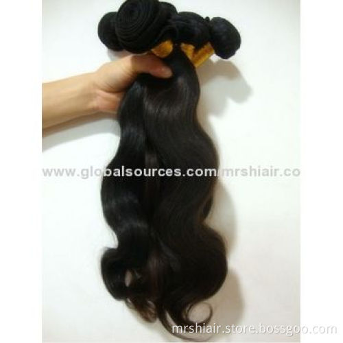 5A Unprocessed Peruvian Virgin Hair Extensions, Body Wave